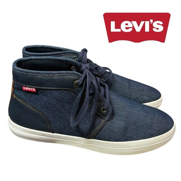 Levi Strauss & Co. Blue Denim Men\'s High-Top Chukka Boots Shoes Sneakers 10 main image 4